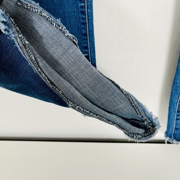 YMI Jeans Womens 11 / 30 Blue Flared Ripped Split Hems Pants High Rise Denim - Picture 4 of 10